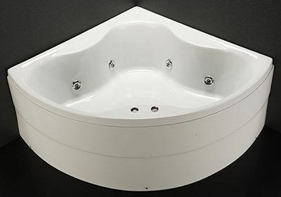 Bồn tắm góc masage Caesar có chân có yếm MT5133