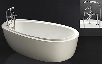 Bồn tắm masage Caesar có chân có yếm MT6480